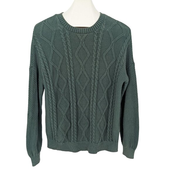 Hollister Cable Knit Sweater Women Size S Fisherman Chunky Oversized Pullover - Picture 1 of 10